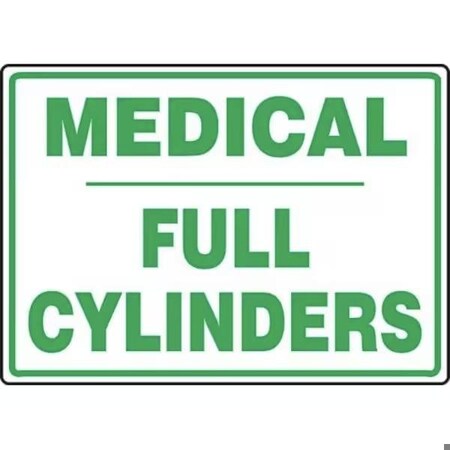Accuform SAFETY SIGN MEDICAL FULL CYLINDERS MCPG518VS MCPG518VS